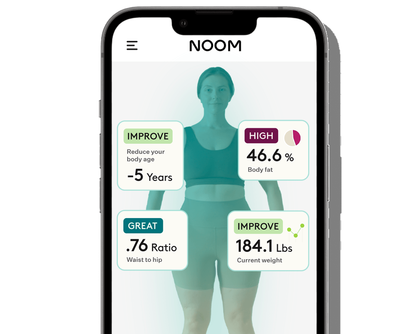 Noom app body scan feature