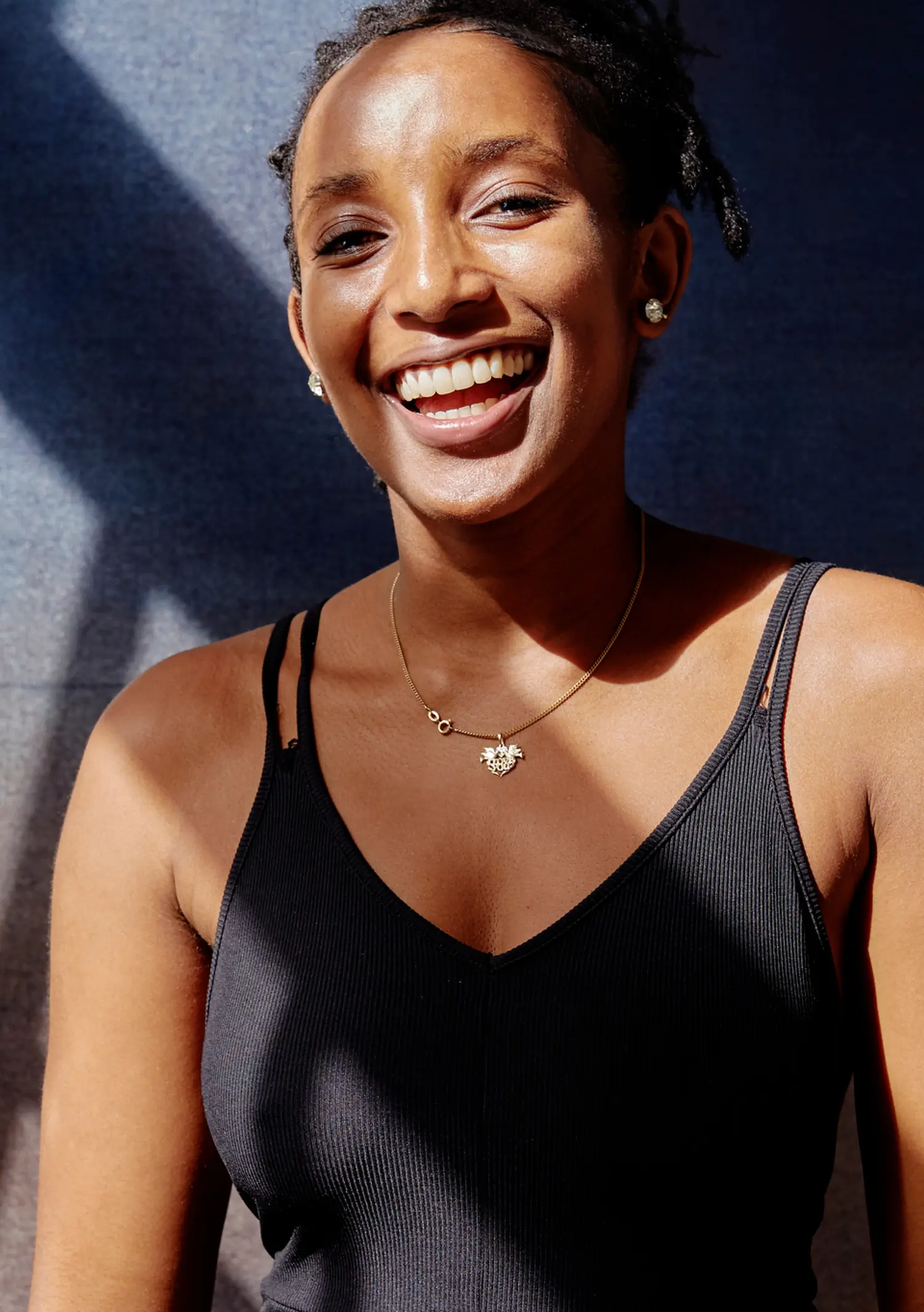Smiling woman.