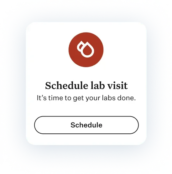 Noom app lab results card