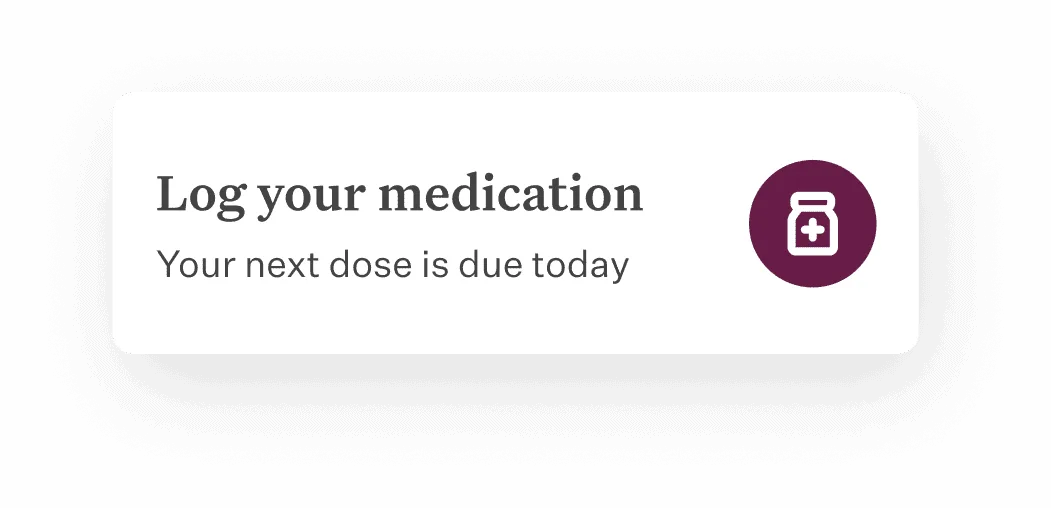 Noom app log-your-medication card