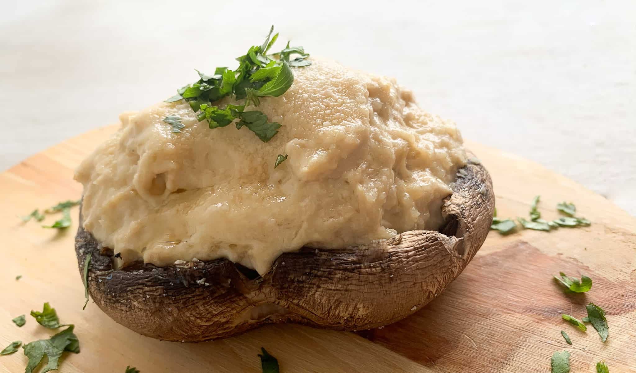 Portobello-relleno-de-crema-de-pollo