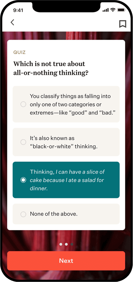 Noom quiz screen
