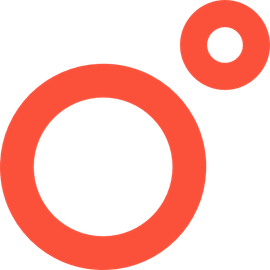 Noom app icon featuring two orange rings of different sizes on a black background