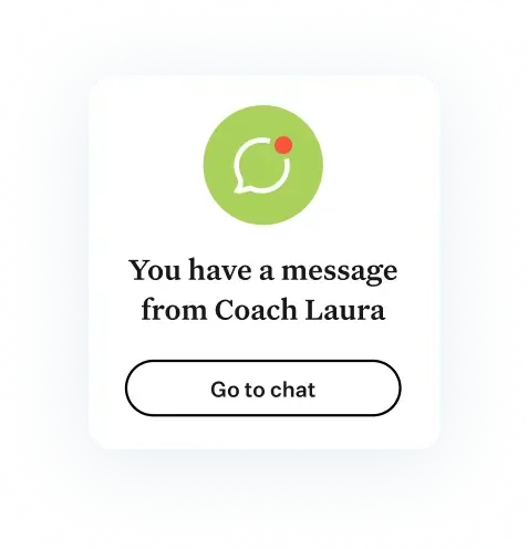 Coach message notification popup