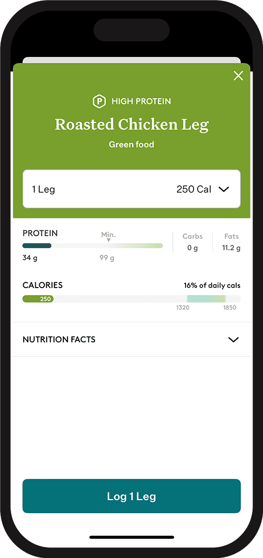 Noom GLP-1 Companion app — Protein Power feature