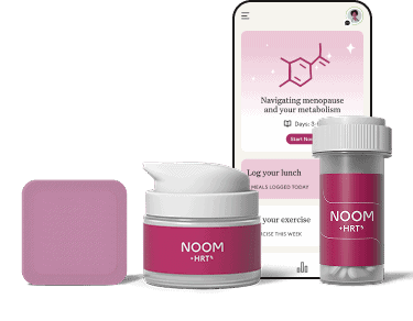 Noom + HRTRx products — estradiol patch, estrogen cream, progesterone pill