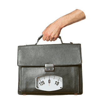 Noom scale and bag illustration