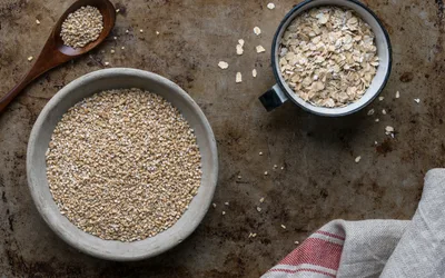 steel-cut and rolled oats