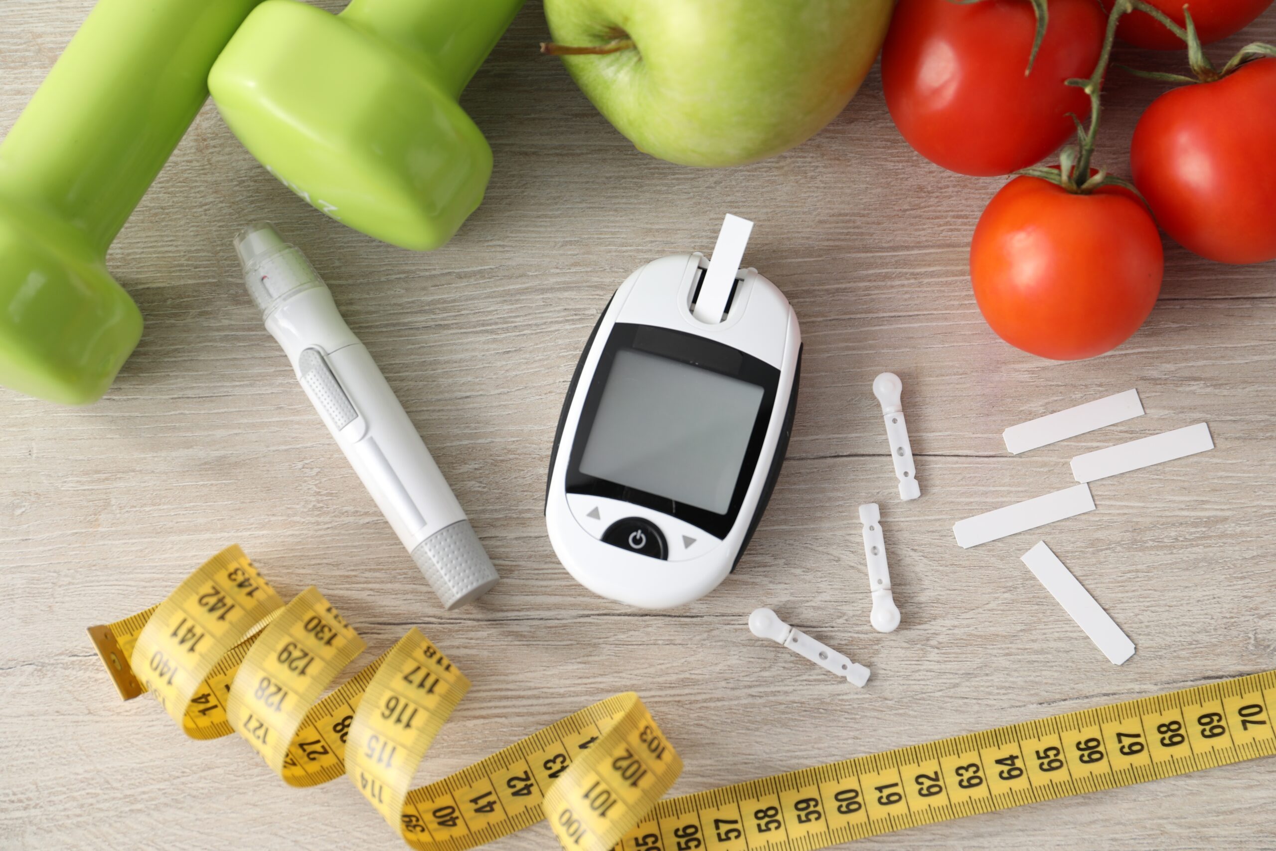 Tape, Thermometer, Apple