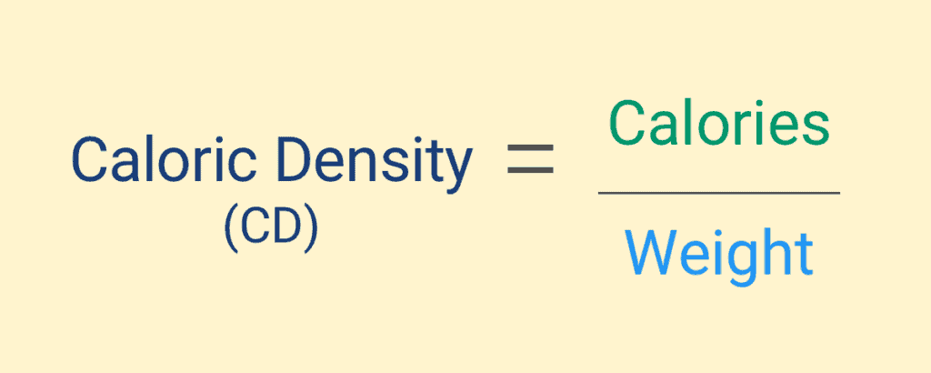 calorie density formula